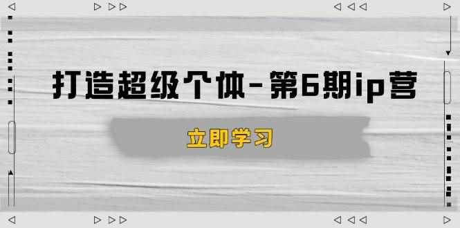 （14015期）打造 超级个体-第6期ip营：商业认知,产品设计,成交演练,解决知识变现难题