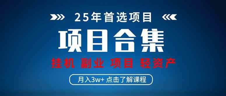 图片[1]-（14175期）2025 实操项目合集 挂机类型 直播类型 轻资产创业类型 课程分享各项目…