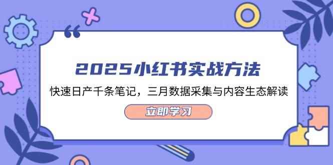 （14347期）2025小红书实战方法，快速日产千条笔记，三月数据采集与内容生态解读