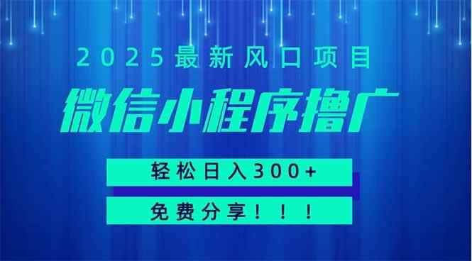 图片[1]-（14375期）微信小程序撸广，最新风口项目，日入300+ 免费分享 可批量操作 小白可…